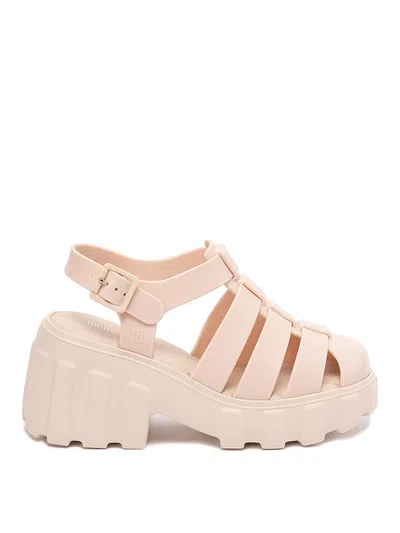 Melissa Megan Platform Fisherman Sandal In Beige