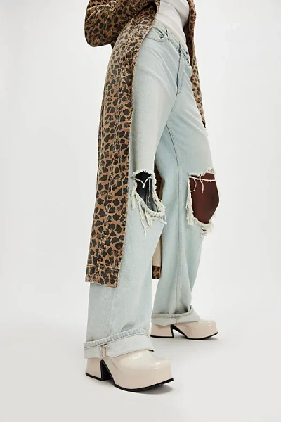 Melissa Mia Platform Clog In Beige/black, Women's At Urban Outfitters