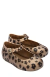 Melissa Mini Dora Ii Water Resistant Ballerina Shoe In Gold/black/brown