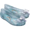 Melissa Kids' Mini  Sweet Love Disney Princess Flat In Glitter Blue/blue