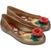 Melissa Kids' Mini  Sweet Love Disney Princess Flat In Gold/red