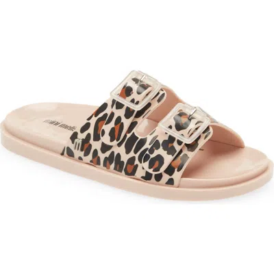 Melissa Mini  Wide Ii Slide Sandal In Pink/black