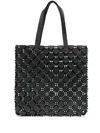 Melissa Mogu Geometric Tote Bag In Black