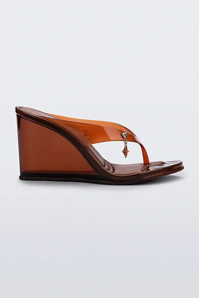 Melissa Nabeela Wedge Sandal In Clear Brown, Women's At Urban Outfitters