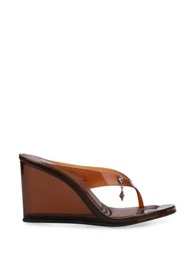 Melissa Nabeela Wedge Sandals In Brown
