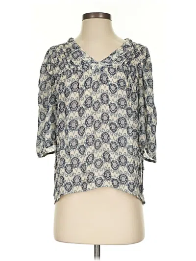 Pre-owned Melissa Nepton 3/4 Sleeve Blouse In Blue