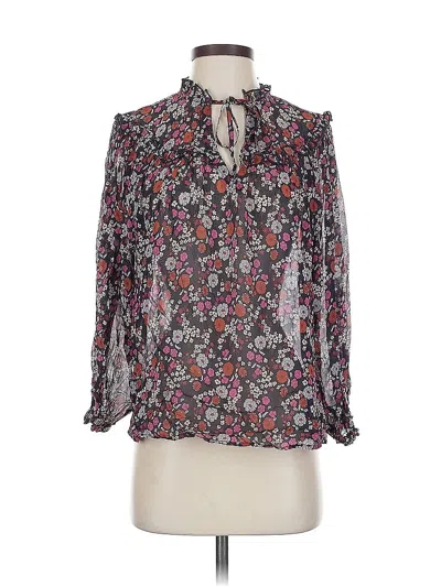 Pre-owned Melissa Nepton 3/4 Sleeve Blouse In Purple