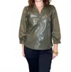 Melissa Nepton Adria Top In Dark Khaki In Gray