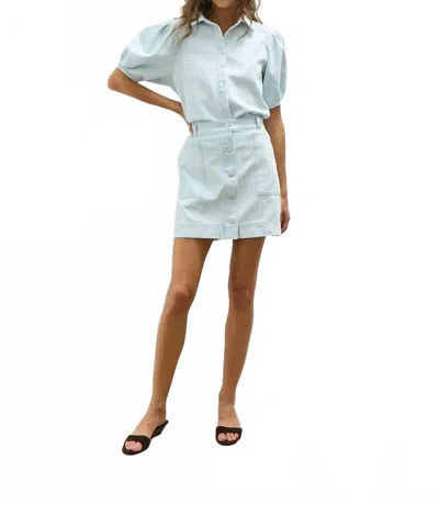 Melissa Nepton Alison Mini Skirt In Super Bleached In Blue