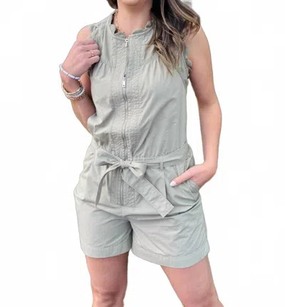Melissa Nepton Amor Romper In Light Sage In Multi
