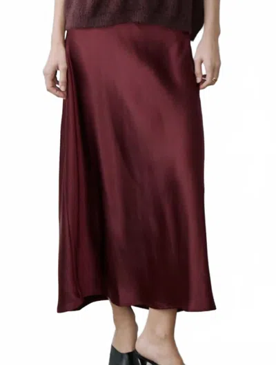 Melissa Nepton Ari Skirt In Burgundy In Brown