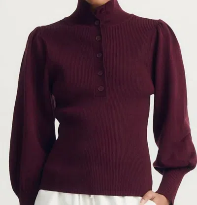 Melissa Nepton Ash Sweater In Burgundy In White