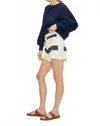 Melissa Nepton Baylor Short In Bold Navy Stripe In Blue