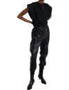 Melissa Nepton Cabo Faux Leather Jogger In Black In Black