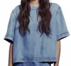 Melissa Nepton Calypso Top In Medium Wash In Blue