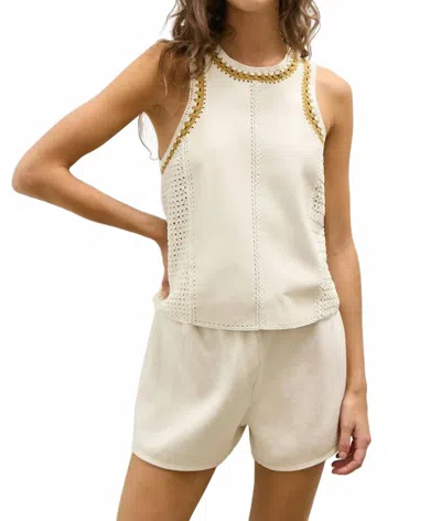 Melissa Nepton Celeste Tank Top In Cream In White