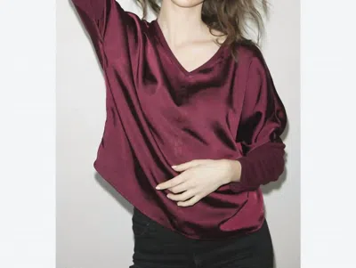Melissa Nepton Cindy Top In Merlot In Red