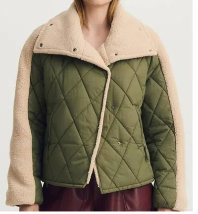 Melissa Nepton Cleta Quilted Jacket In Khaki In Green