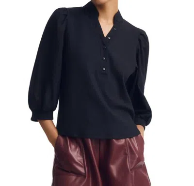 Melissa Nepton Clio Top In Black In Blue