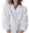 Melissa Nepton Clover Moto Style Jacket In Off White In White