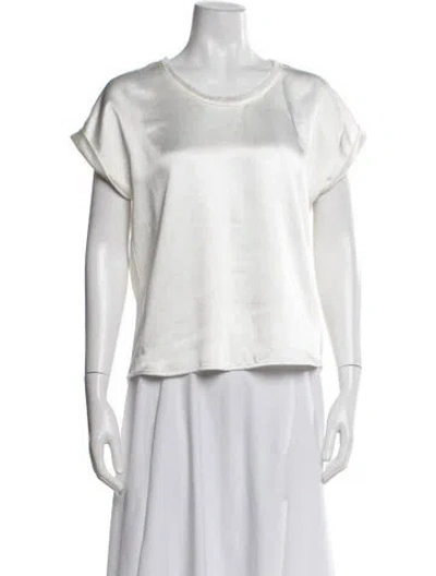 Pre-owned Melissa Nepton Crew Neck Short Sleeve T-shirt In White