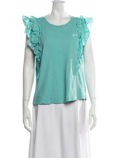 Pre-owned Melissa Nepton Crew Neck Sleeveless Top In Green