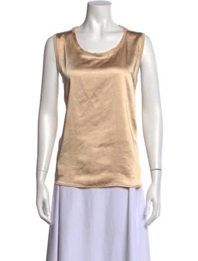 Pre-owned Melissa Nepton Crew Neck Sleeveless Top In Neutrals