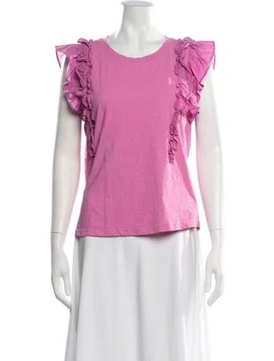Pre-owned Melissa Nepton Crew Neck Sleeveless Top In Pink