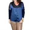 Melissa Nepton Cyndy Top In Midnight Navy In Blue