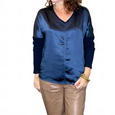 Melissa Nepton Cyndy Top In Midnight Navy In Blue