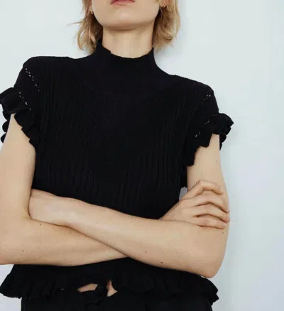 Melissa Nepton Dani Mockneck Top In Black