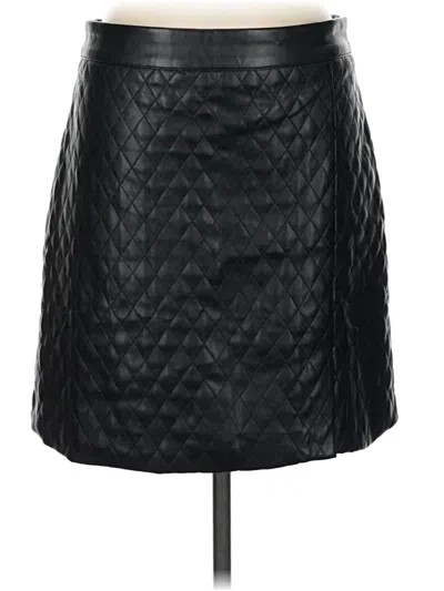 Pre-owned Melissa Nepton Faux Leather Skirt In Black