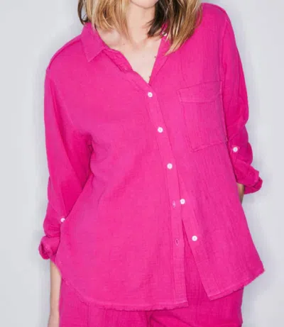 Melissa Nepton Faye Gauze Shirt In Fuchsia In Pink