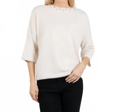 Melissa Nepton Felicity Knit Top In Cream In White