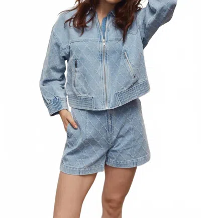 Melissa Nepton Fen Boxy Jacket In Bleached Blue