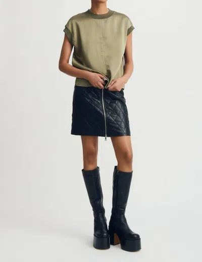 Melissa Nepton Gaylor Top In Dark Khaki In Green