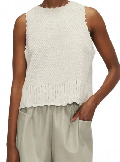 Melissa Nepton Genesis Crochet Sleeveles Top In Light Sage In Multi