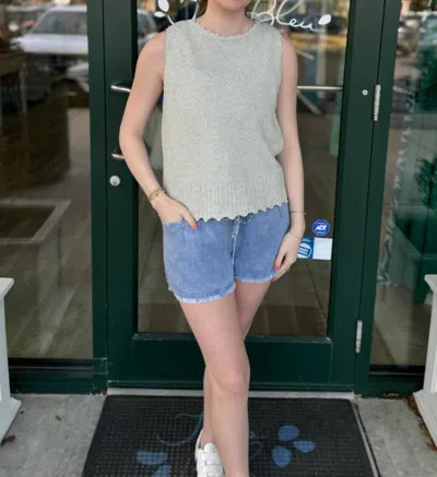 Melissa Nepton Genesis Crochet Top In Light Sage