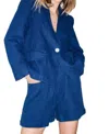 Melissa Nepton Glen Linen Blazer In Batik Blue In Blue
