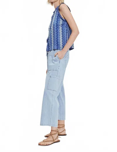 Melissa Nepton Griffith Relaxed Fit Pant In Chambray Denim In Blue