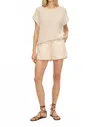 Melissa Nepton Harlan V Neck Sweater Top In Cream In White