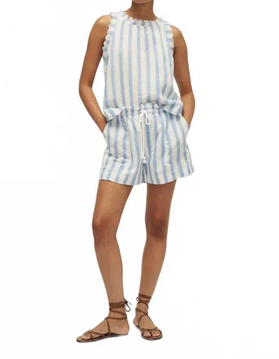 Melissa Nepton Henry Short In Light Blue Wide Stripe