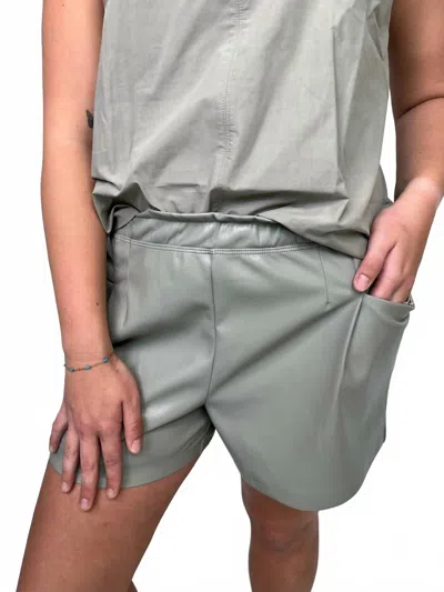 Melissa Nepton Hudson Faux Leather Short In Green