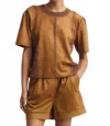 Melissa Nepton Inti Top In Amber Suede In Brown