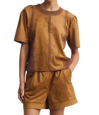 Melissa Nepton Inti Top In Amber Suede In Brown