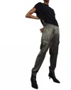 Melissa Nepton Jacob Cargo Jogger In Dark Khaki In Black