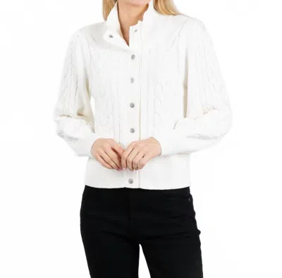 Melissa Nepton Jaycee Cable Knit Sweater In Off White In Gray