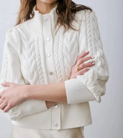 Melissa Nepton Jaycee Sweater Jacket In Ivory In White