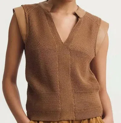 Melissa Nepton Juno Sleeveless Top In Amber In Brown