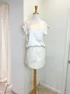 Melissa Nepton Juny Silky Round Neck Tee In Pearl In Beige